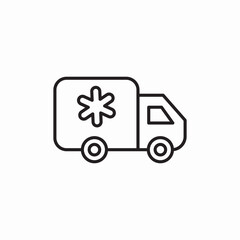 ambulance truck icon sign vector