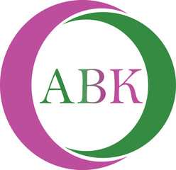 Abk circle concept logo design template