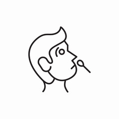 nasal swab icon sign vector