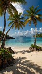Fototapeta premium Tropical island paradise scene.
