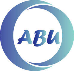 ABU circle concept logo design template