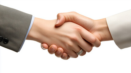 Fototapeta premium Close-Up of a Handshake in a Business Setting, Bright Studio Lighting
