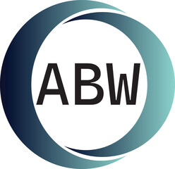 ABW circle concept logo design template