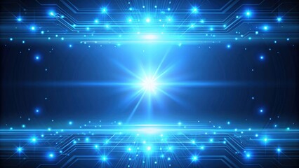 Obraz premium Shining blue glow technology background , futuristic, digital, abstract, neon, design, futuristic, glowing, vibrant