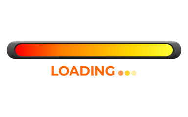 modern loading bar progress icon on white