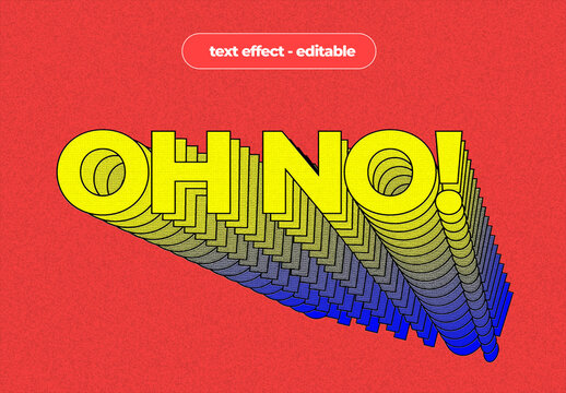 Oh No Text Effect Design