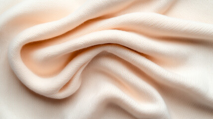 Obraz premium Soft texture fabric. Beige color. Copy space.