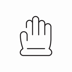 glove hand icon sign vector