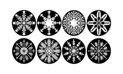 Download Christmas Snowflakes Vector Illustration  . This Design Concept Isolated Premium Vector. 