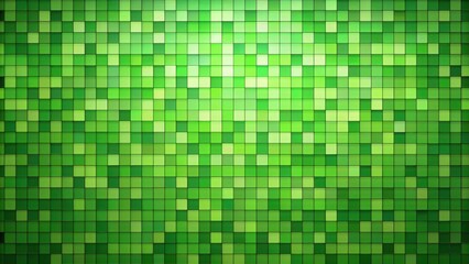 Fototapeta premium Green background with multiple small squares of varying shades of green , squares, pattern, abstract, textured, background