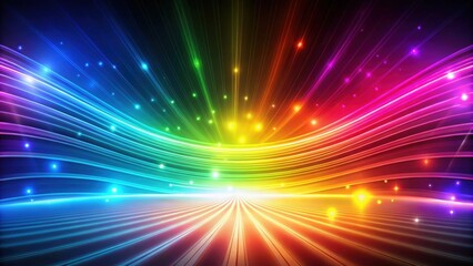 Obraz premium Abstract colorful background with glowing lines , vibrant, neon, technology, futuristic, digital, design, creativity