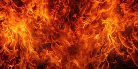 Fototapeta premium Dark orange red fire flames texture background, fire, flames, dark, orange, red, texture,background, artistic, heat, danger