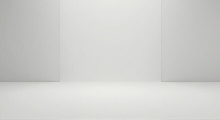 empty white room with wall
