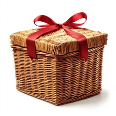 Elegant Gift Hamper: Isolated and Ready for Celebrations on White Background