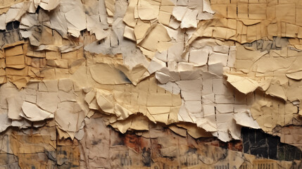 Fototapeta premium Torn and crumpled paper background symbolizing financial challenges and savings goals