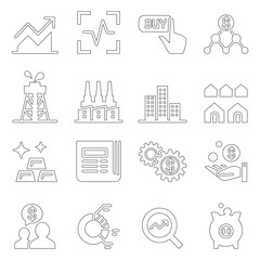 Fototapeta premium Stock market & Stock exchange icons