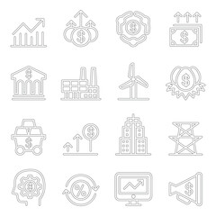 Fototapeta premium Stock market & Stock exchange icons