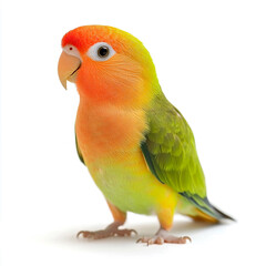 a parrot isolated on white background.