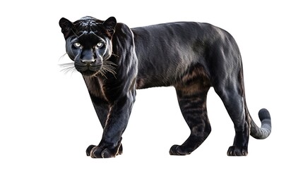 Fototapeta premium black panther on white background