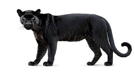 Obraz premium black panther on white background