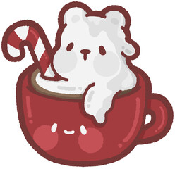 Christmas hot chocolate - polar bear