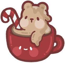 Christmas hot chocolate - grizzly bear