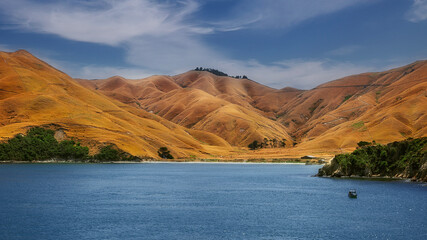 Sailing down the Tory Channel/Kura Te Au on our way to Picton from Wellington. Beautiful New Zealand, South Island Landscapes © David