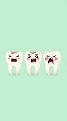 Obraz premium Tooth Troubles: A Painful Trio