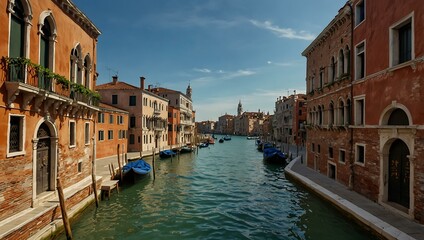Obraz premium Venice canal view, Italy.