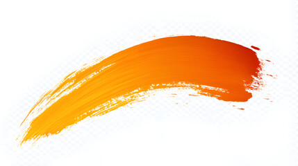 orange color brushstroke on white background.
