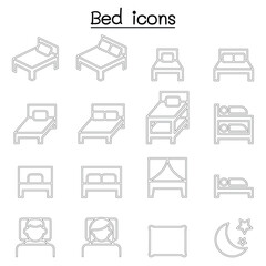 Box icon set in thin line style