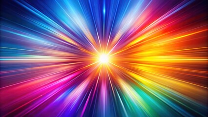 Obraz premium Colorful radial motion blurred light rays abstract background, abstract, vibrant, colorful, bright, energy, dynamic