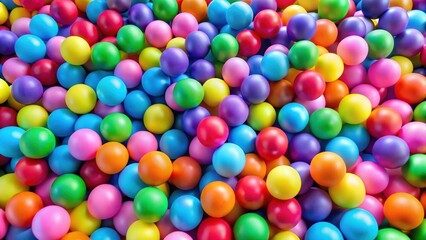 Obraz premium Colorful plastic balls in various sizes and shades , plastic, color, balls, vibrant, spheres, round, toy, play, variety