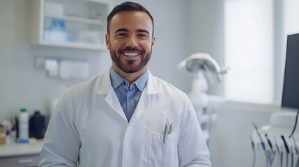 Fototapeta premium Smiling Doctor in a Laboratory
