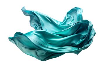 silk cloth floating isolated on transparent background