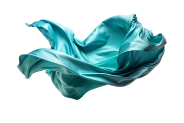 silk cloth floating isolated on transparent background
