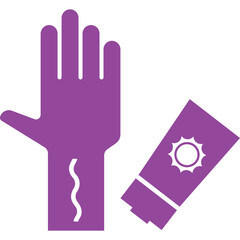 Obraz premium Sun protection, cream, gel icon