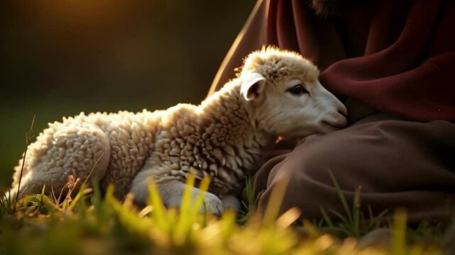 Jesus Saving the Lost Lamb
