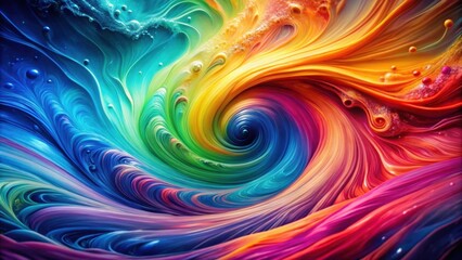 Fototapeta premium Swirling waves of vibrant colors resembling liquid energy, psychedelic, abstract, background, vibrant, colorful, flowing, motion