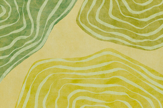 Background with waves of green