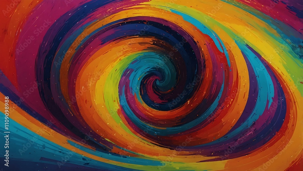 Wall mural Vibrant color swirl abstract.