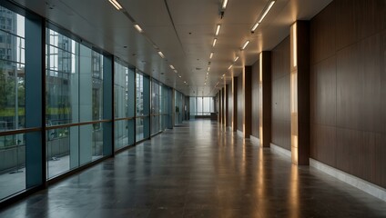 Vibrant corridor in a modern building.