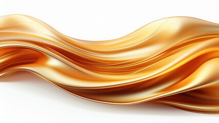 Obraz premium Futuristic Yellow Wave With Smooth Lines