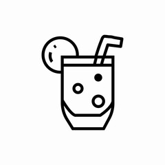 fruit ice cocktail icon sign vector