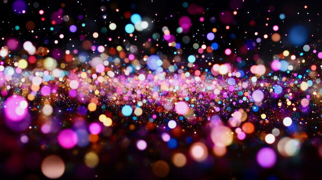 A bright hologram of a scatter plot with animated dots floating in space