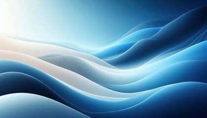Obraz premium Blue Wave Gradient Art Design
