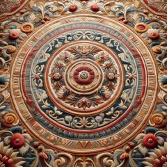 Obraz premium The texture of a handwoven rug Cultural heritage and artistic sk