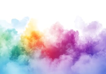 Fototapeta premium Colorful background with soft pastel watercolor clouds