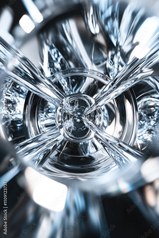 Poster a close-up shot of a glass filled with clear water, great for use in health and wellness concepts or