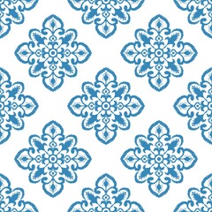 pattern flowerdamask ethnic boho American ikat texture tribal geometric background mandalas